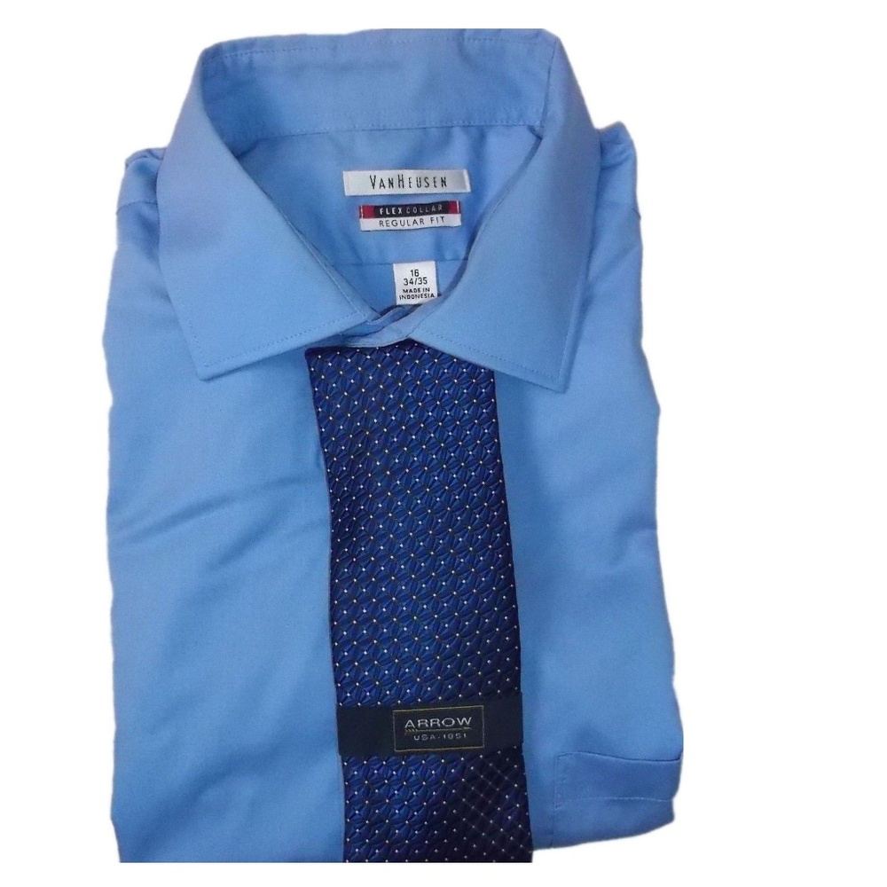 Van Heusen Men's Periwinkle Blue Dress Shirt Tie